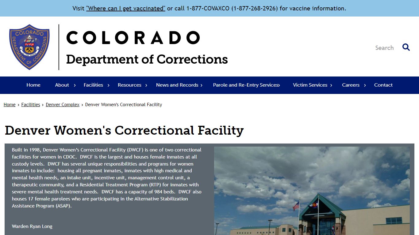 Denver Women's Correctional Facility | Department of Corrections