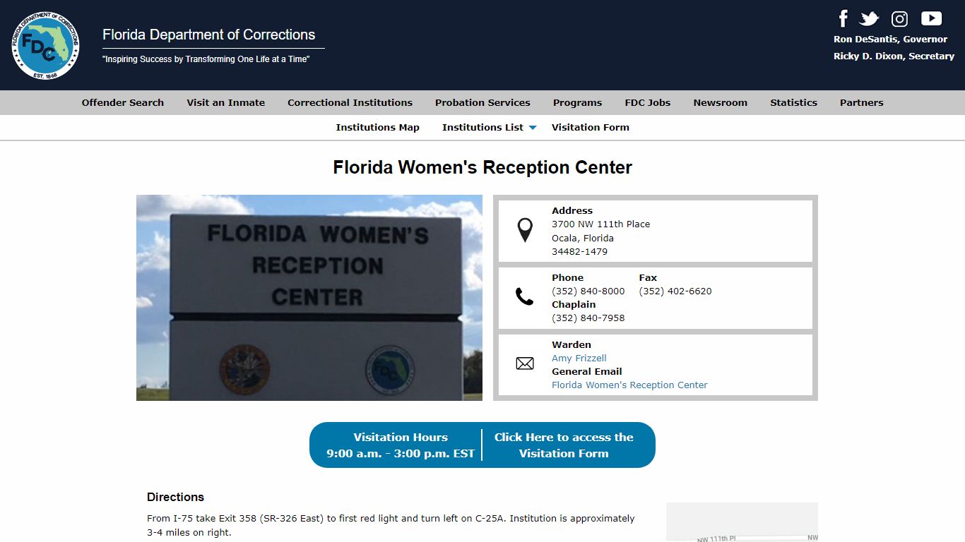 Florida Women's Reception Center -- Florida Department of Corrections